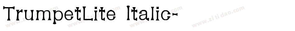 TrumpetLite Italic字体转换